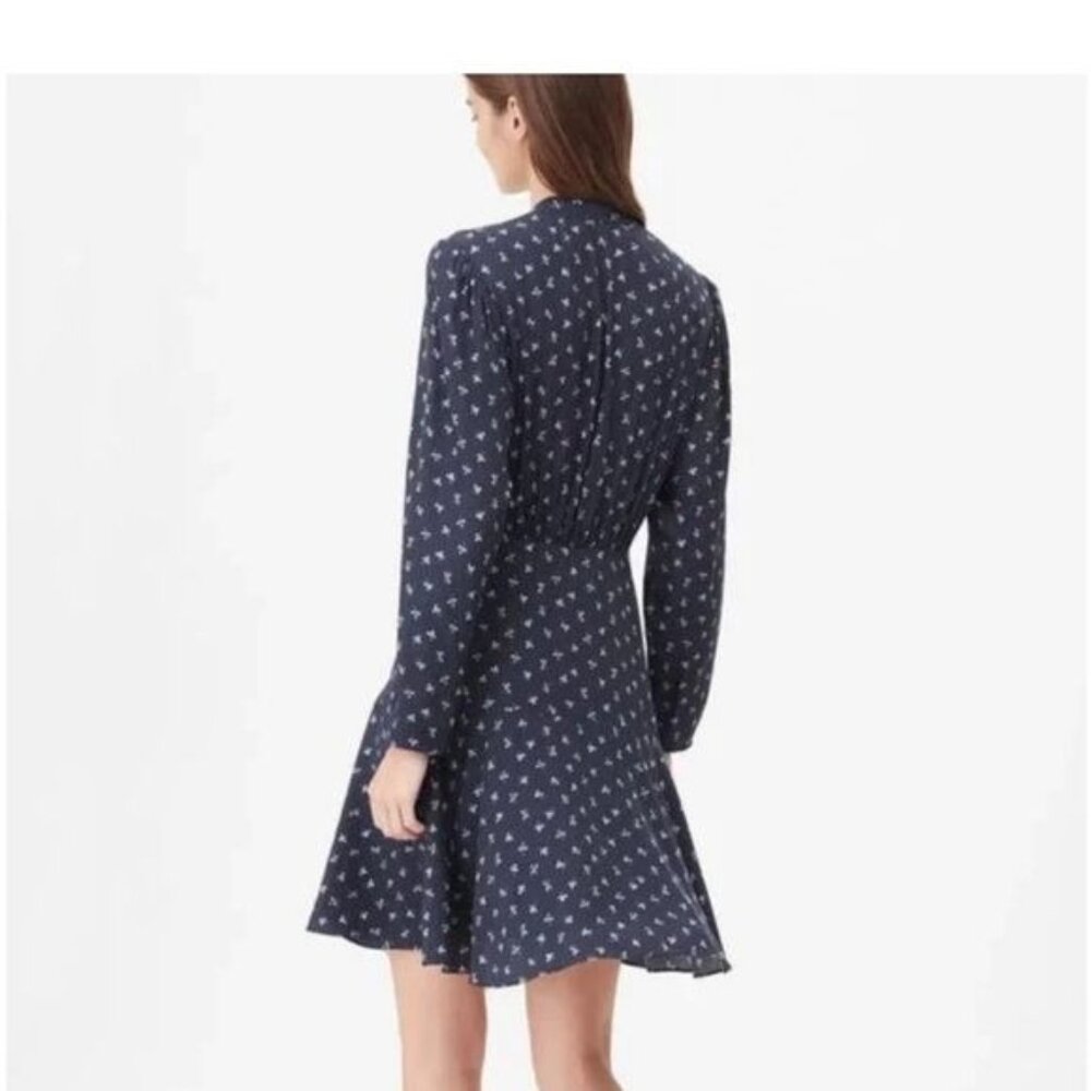 TAILORED Rebecca Taylor Clover print dot Jacquard dress size 8 - Picture 4 of 13